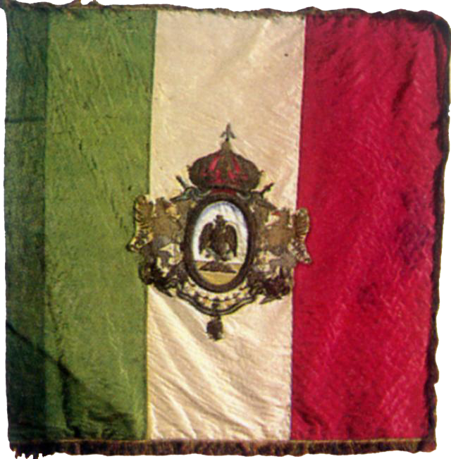 Bandera del Imperio de Maximiliano (II Imperio Mexicano). Maximiliano I de México 