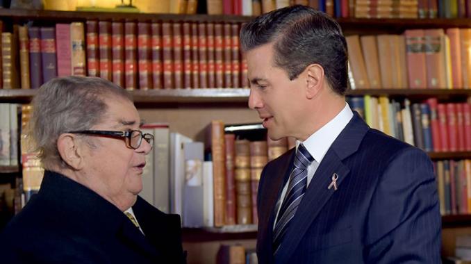 Peña Nieto visita al filósofo e historiador Miguel León Portilla. Noticias en tiempo real