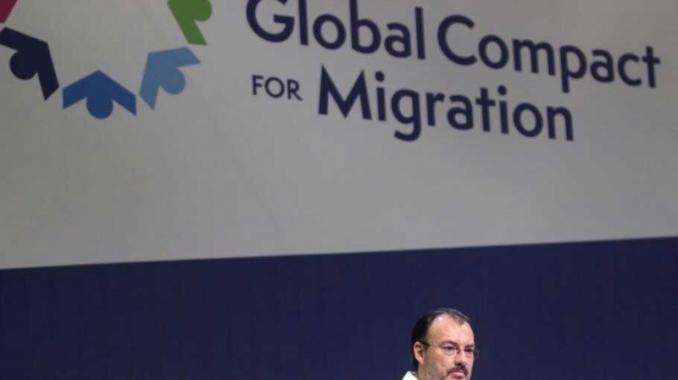 Lamenta México salida de EE.UU. de pacto sobre migración: Videgaray. Noticias en tiempo real