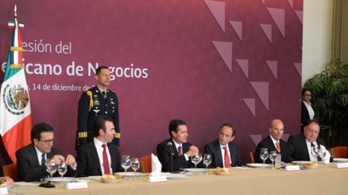 Peña se reúne con integrantes del Consejo Mexicano de Negocios. Noticias en tiempo real