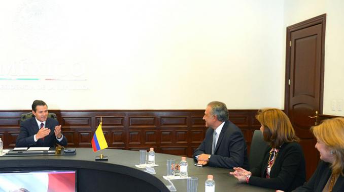 Peña recibe a vicepresidente y ministra de Colombia. Noticias en tiempo real