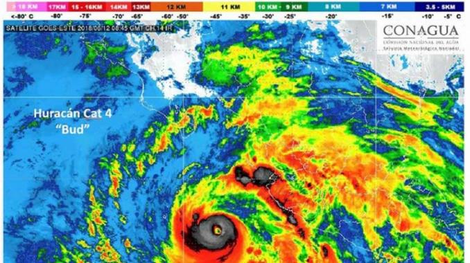 Se intensifica el huracán ‘Bud’ y ya es categoría 4. Noticias en tiempo real