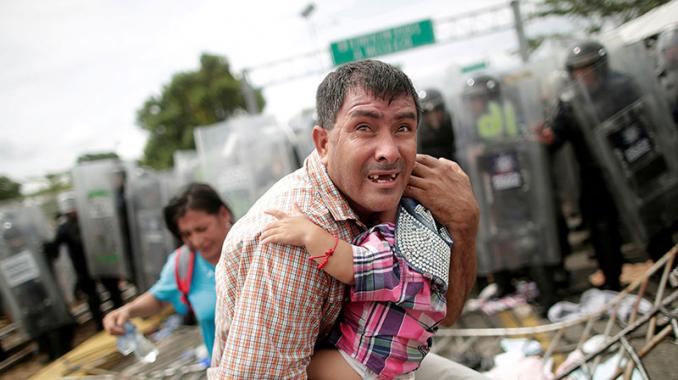 Resguardan frontera; garantizan derechos; la caravana hondureña llegó al país. Noticias en tiempo real