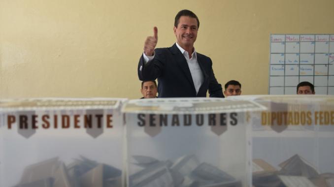 El Presidente Enrique Peña Nieto emitió su voto en las Elecciones 2018. Noticias en tiempo real
