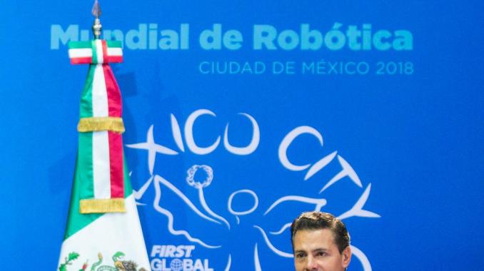 Enrique Peña Nieto inaugura Mundial de Robótica “First Global Challenge 2018”. Noticias en tiempo real
