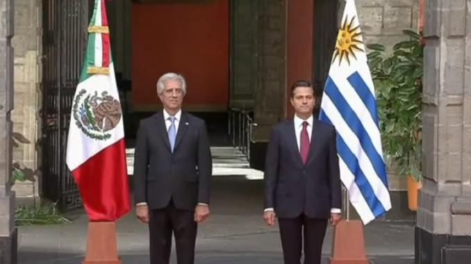 EPN y Presidente de Uruguay se reúnen en Palacio Nacional. Noticias en tiempo real
