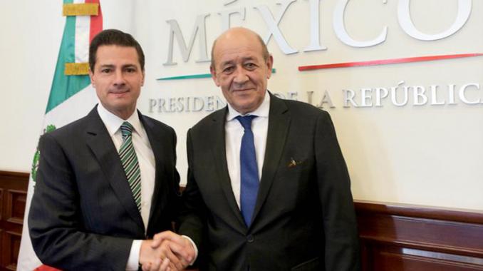 Peña Nieto recibe a ministro francés en Los Pinos. Noticias en tiempo real